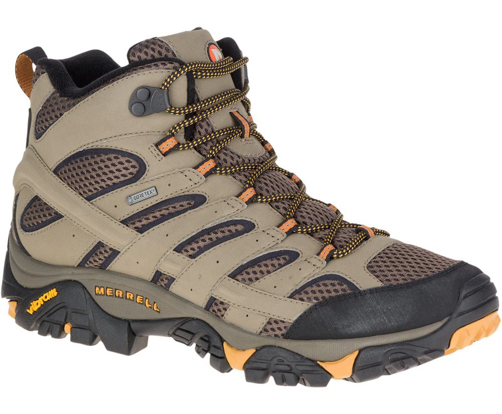 Merrell Hiking Boots Brown - Moab 2 Mid GORE -TEX® Wide Width - Mens 89XWLPHUB